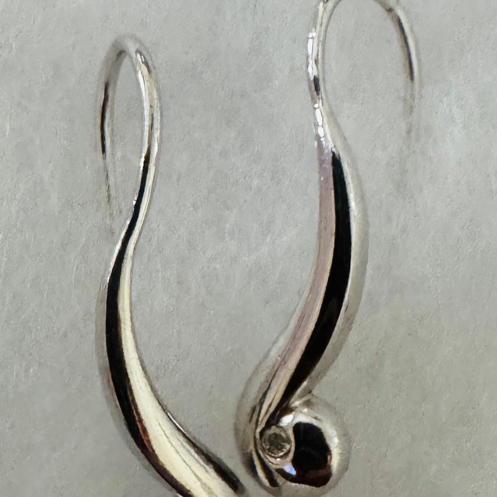 Elegant Silver Swirl Earrings